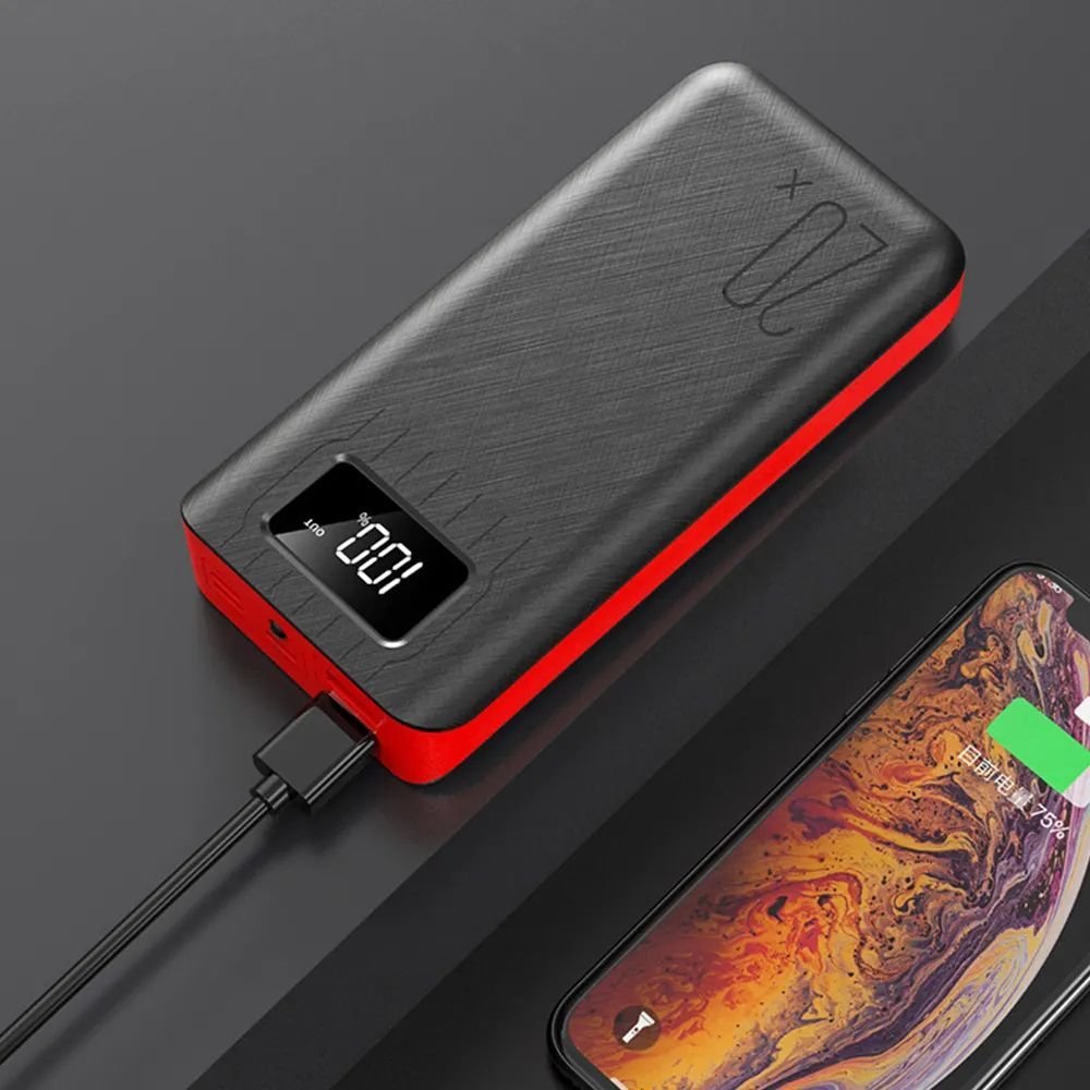 20000mAh External Battery Power Bank Dual USB With LED Flashlight - Rise and Shine Custom Creations